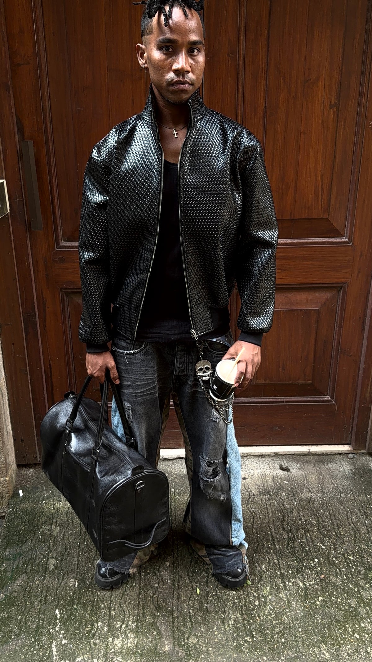 BLACK BOMBER JACEKT