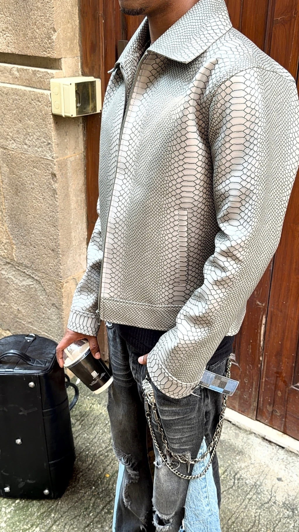 GREY SNAKE JACKET