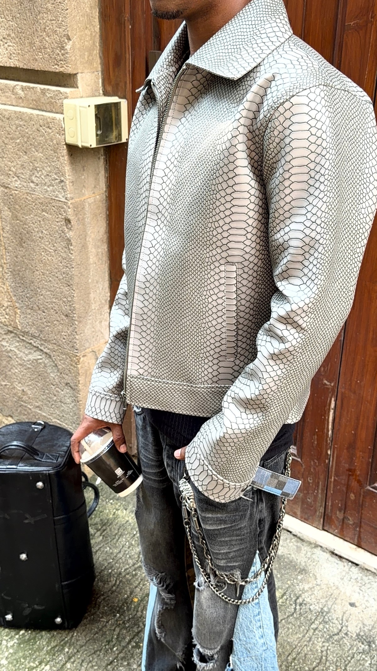 GREY SNAKE JACKET