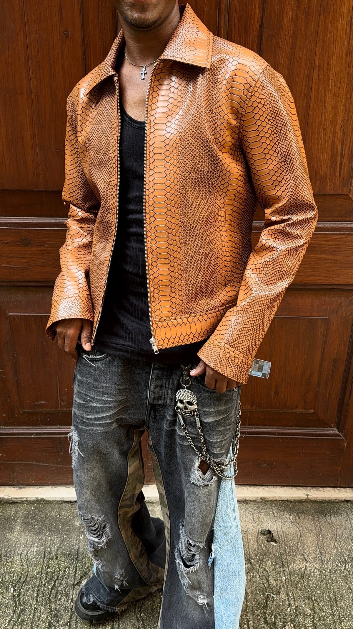 TAN SNAKE JACKET
