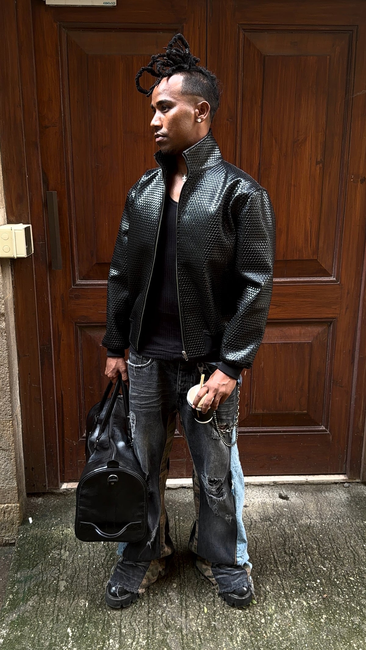BLACK BOMBER JACEKT