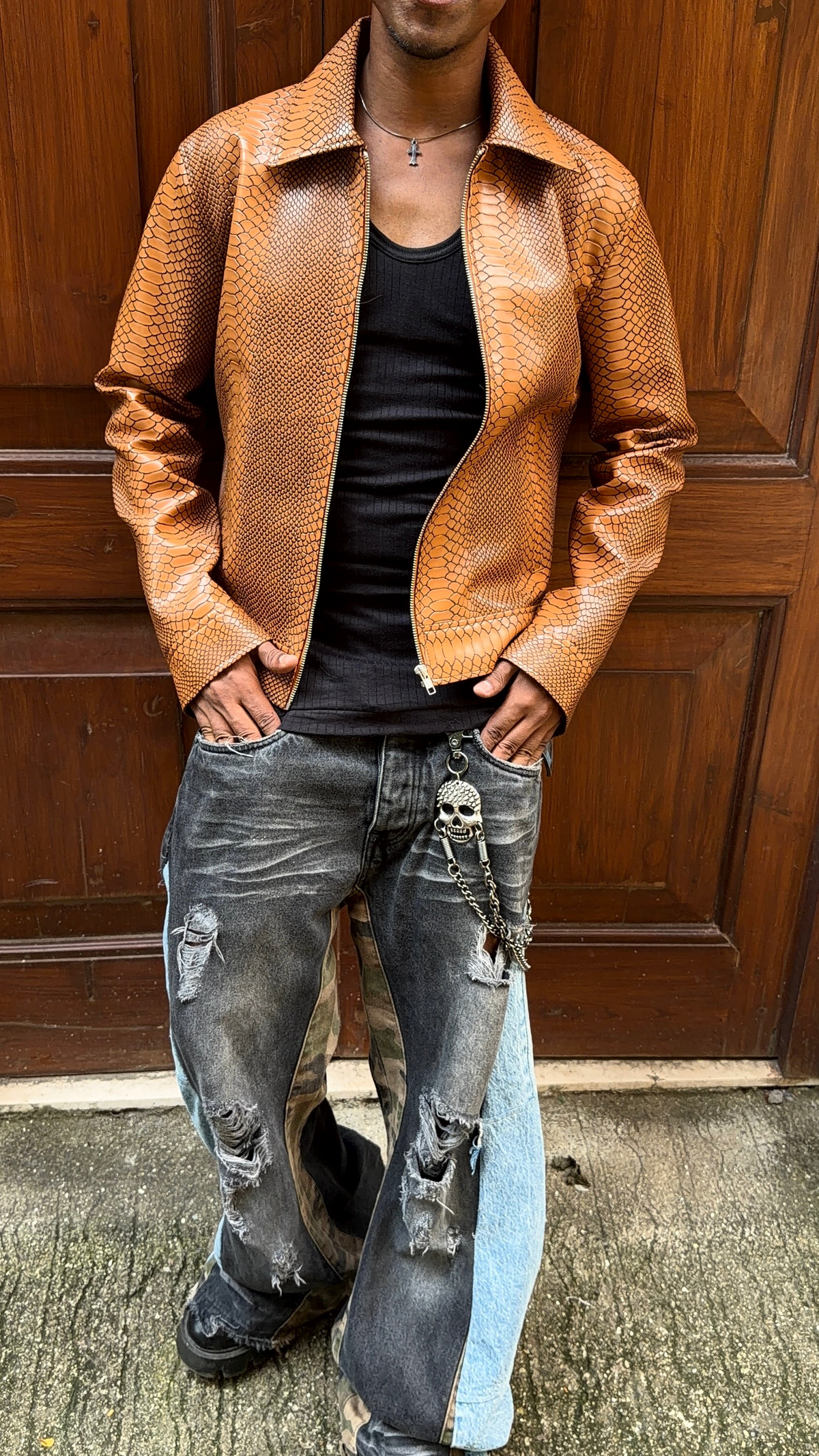 TAN SNAKE JACKET