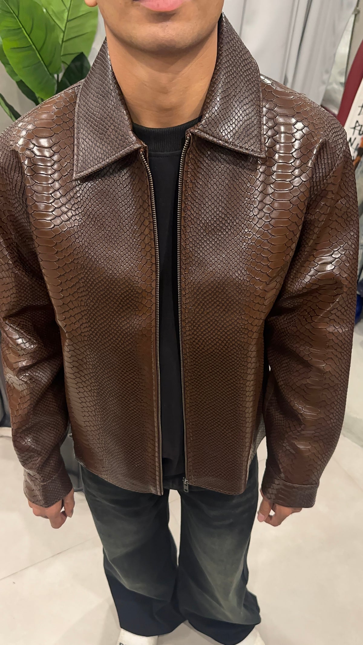 BROWN SNAKE JACKET