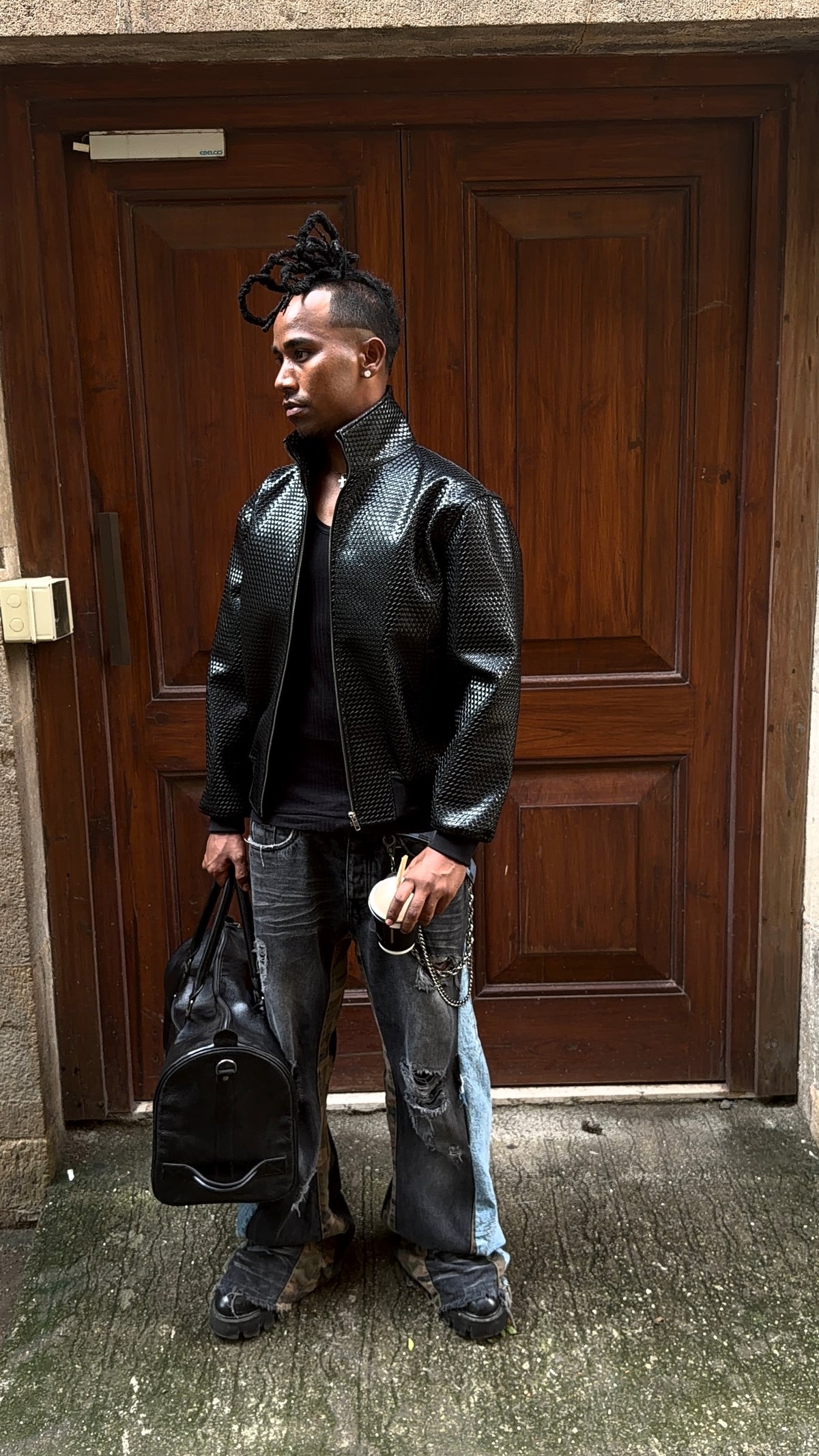 BLACK BOMBER JACEKT