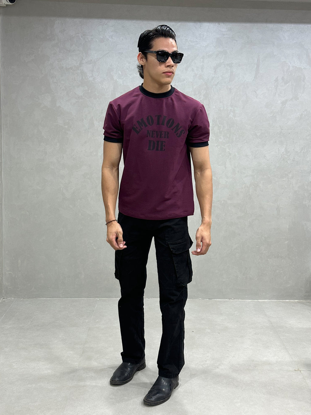 SLIM FIT WINE T-SHIRT