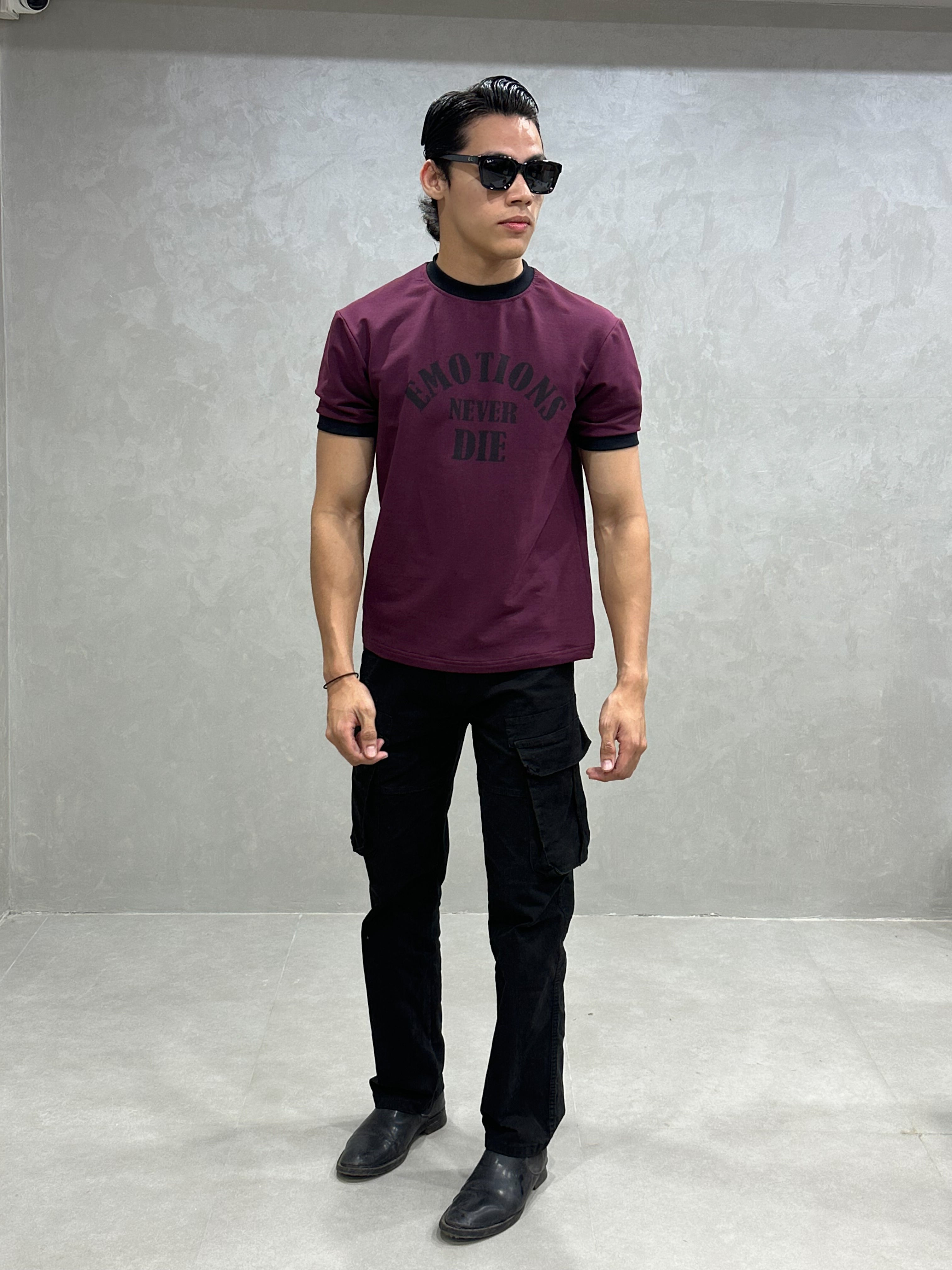 SLIM FIT WINE T-SHIRT