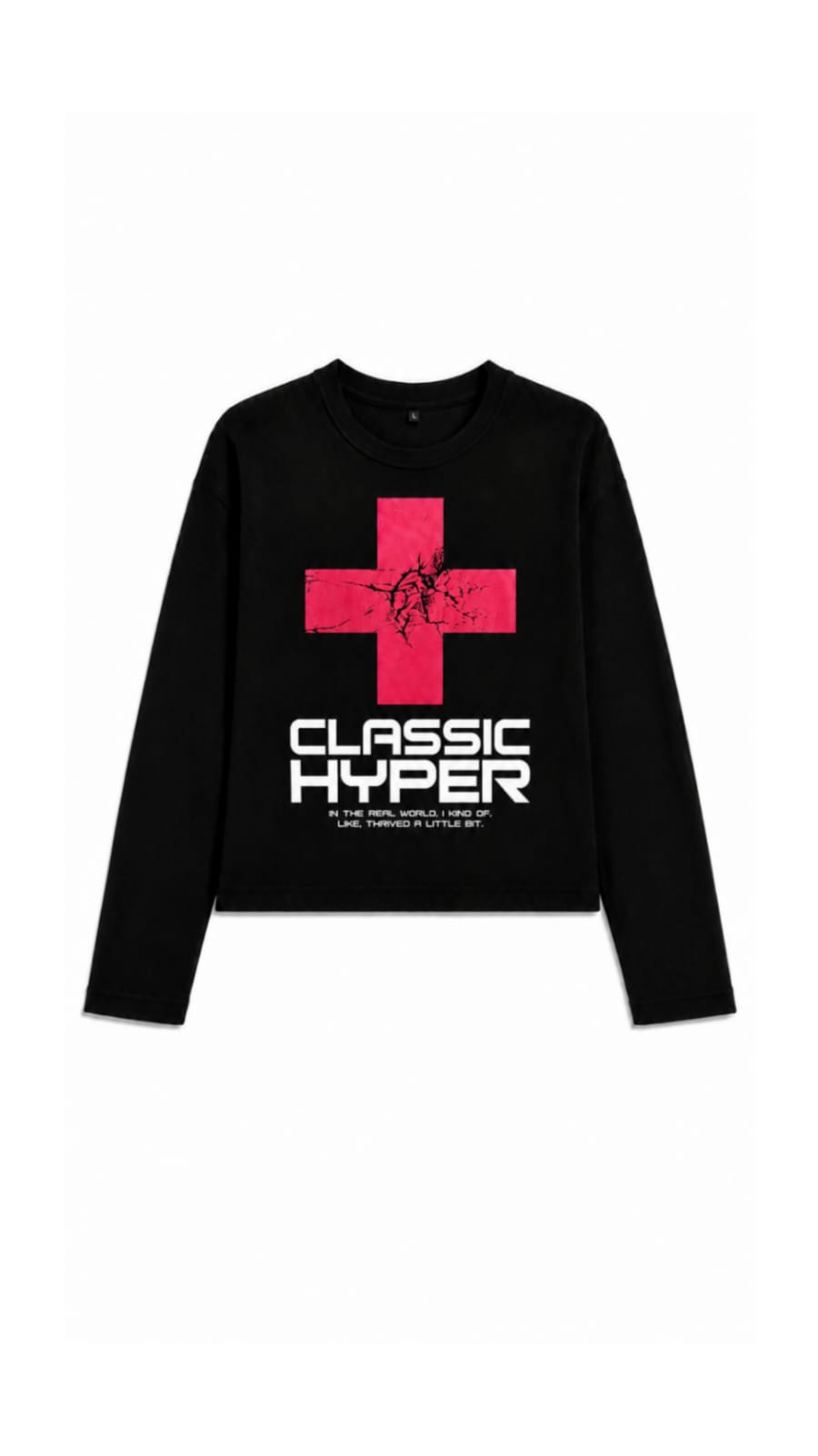 BLACK WAFFLE T-SHIRT