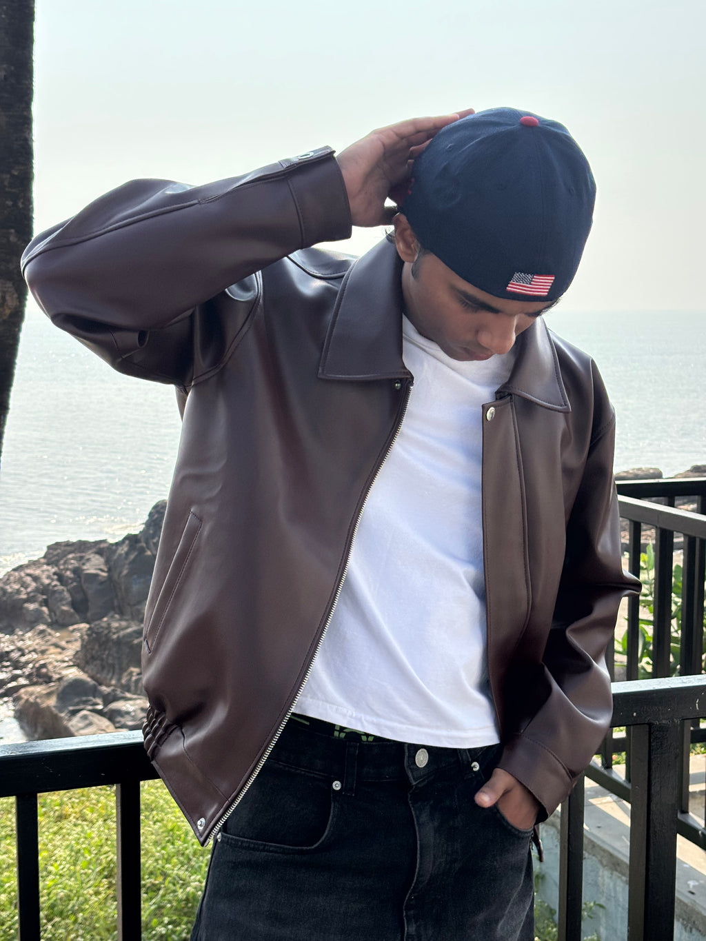 Vintage Bomber Brown Jacket