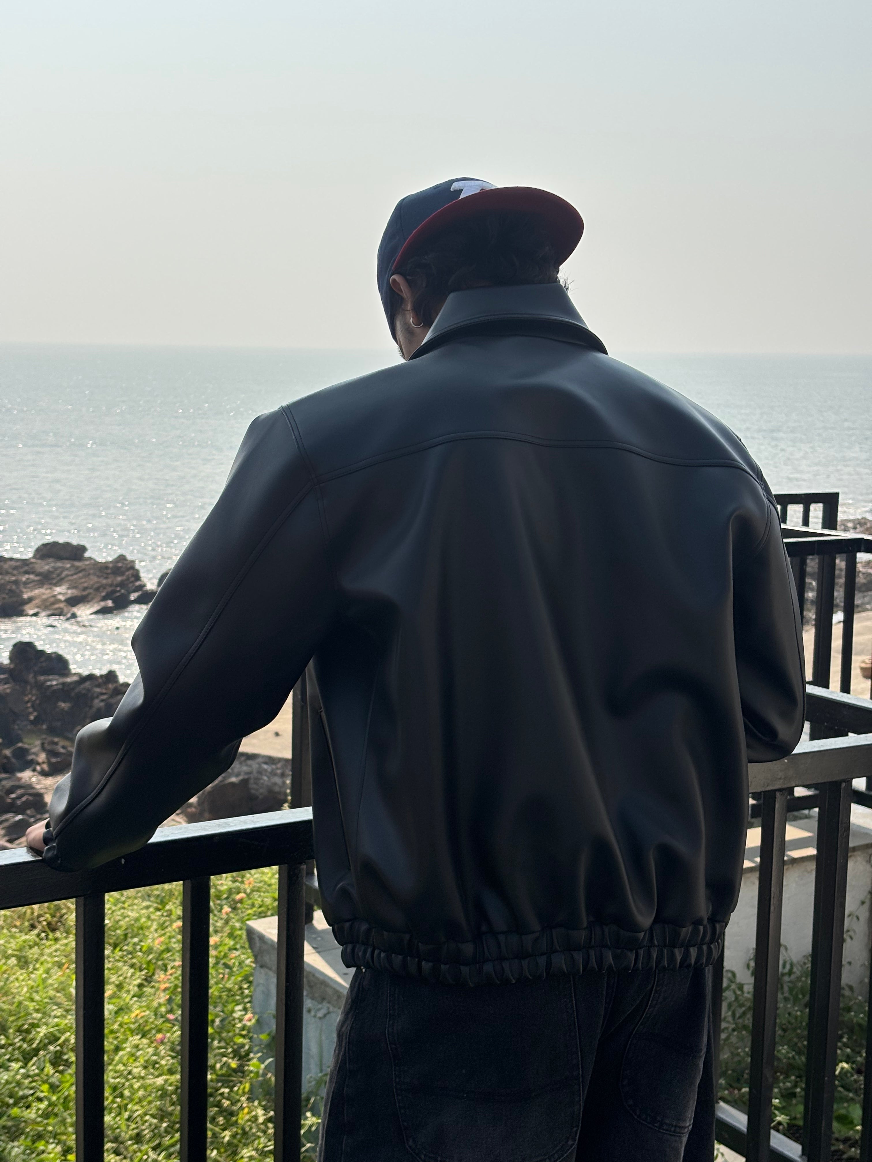 Vintage Black Bomber Jacket