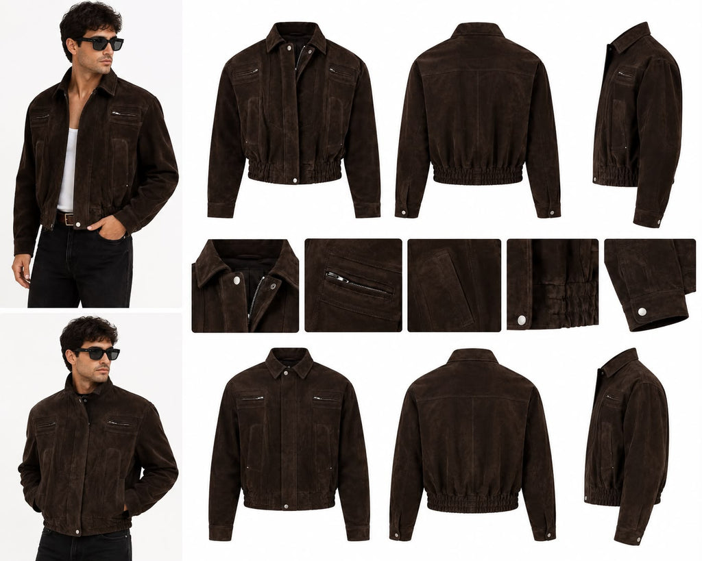 BROWN SUEDE LEATHER JACKET