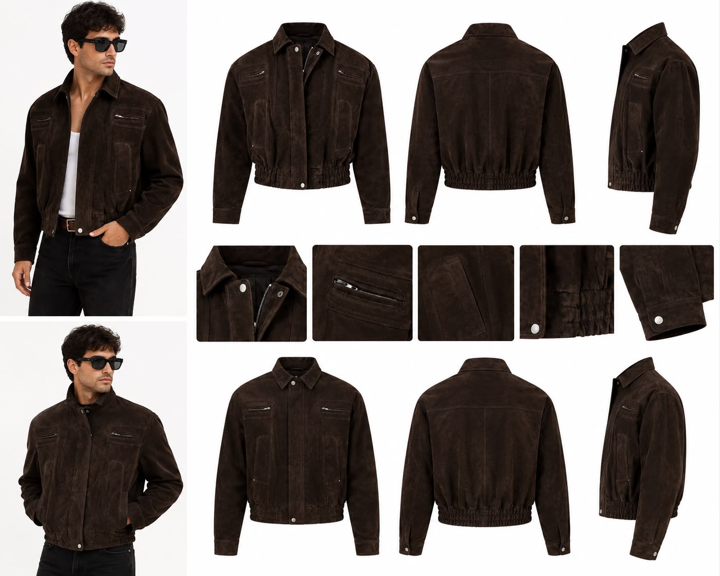 BROWN SUEDE LEATHER JACKET