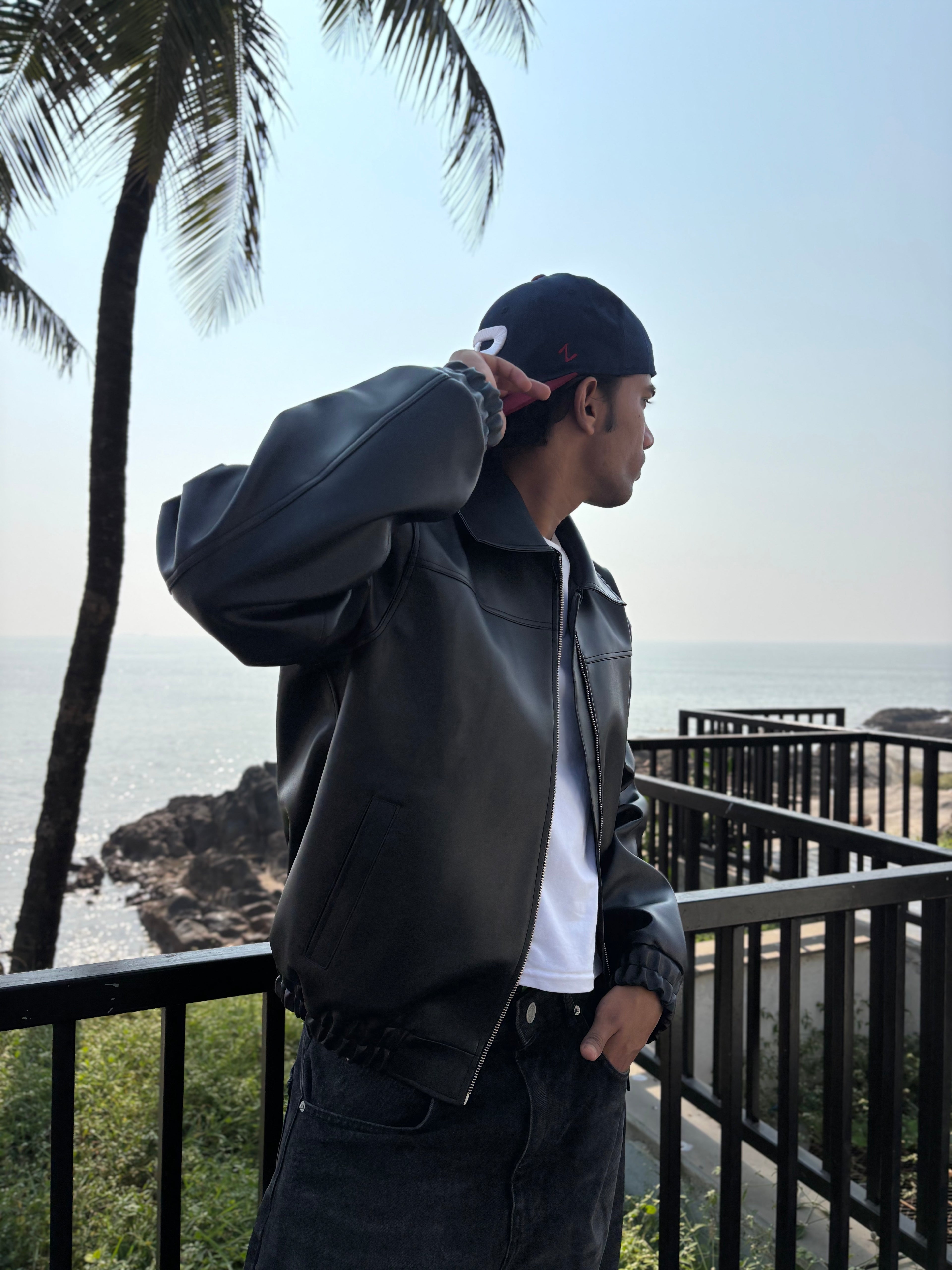 Vintage Black Bomber Jacket