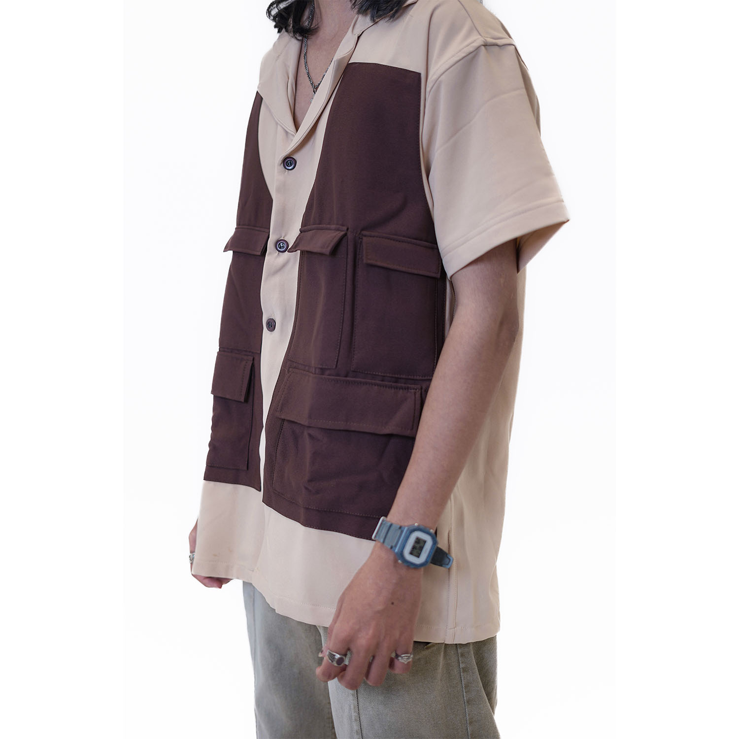 Beige Bowling Shirt