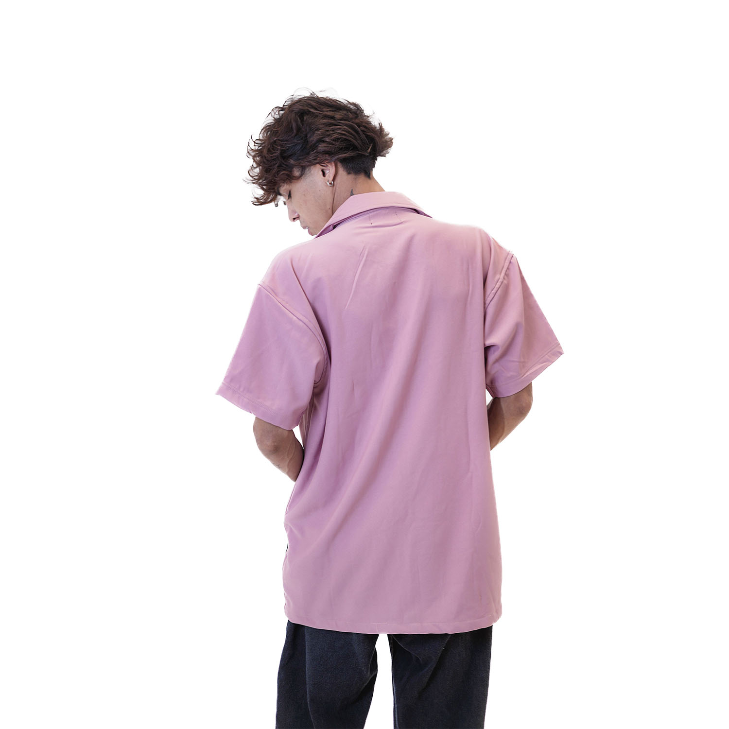 Blush Pink Bowling Shirt